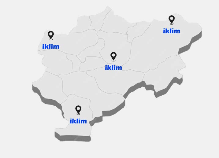 Kayseri Merkez İlçeleri Haritası - Melikgazi, Kocasinan, Talas Servis Bölgeleri